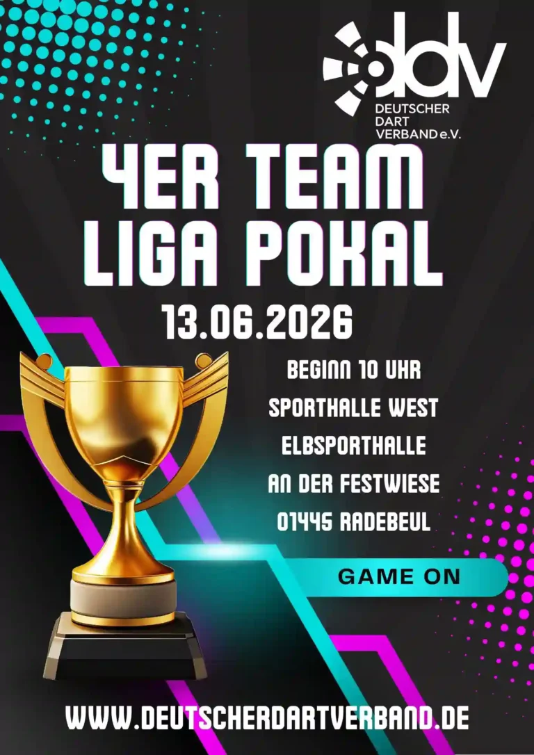 Plakat zum 4er Team Pokal des DDV 2026