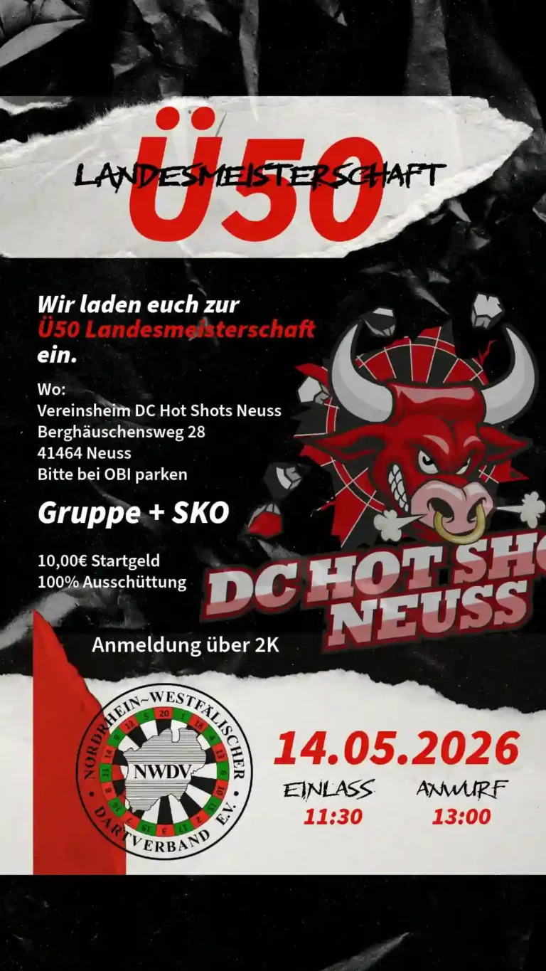Plakat zur Ausschreibung Ü50 Landesmeisterschaft 2026