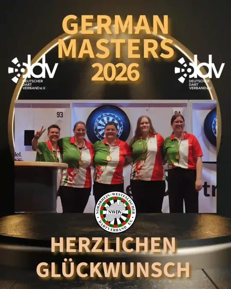 Plakat zum Meistertitel des NWDV Damen Team 1 - 2026