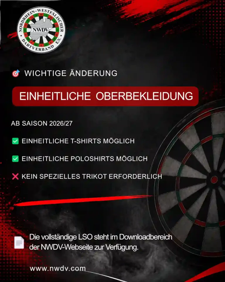 Plakat zur Änderung der LSO - einheitliche Oberbekleidung