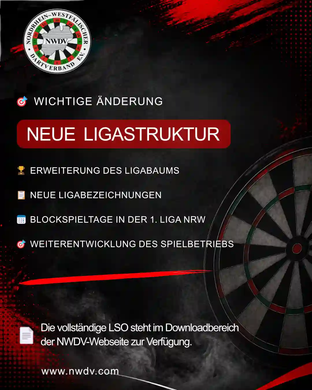 Plakat zur Änderung der LSO - neue Ligastruktur