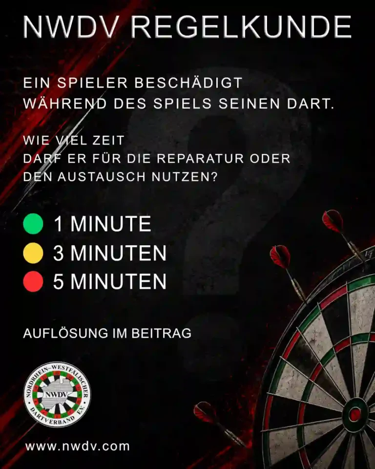 Plakat Regelkunde - Austausch beschädigter Dart