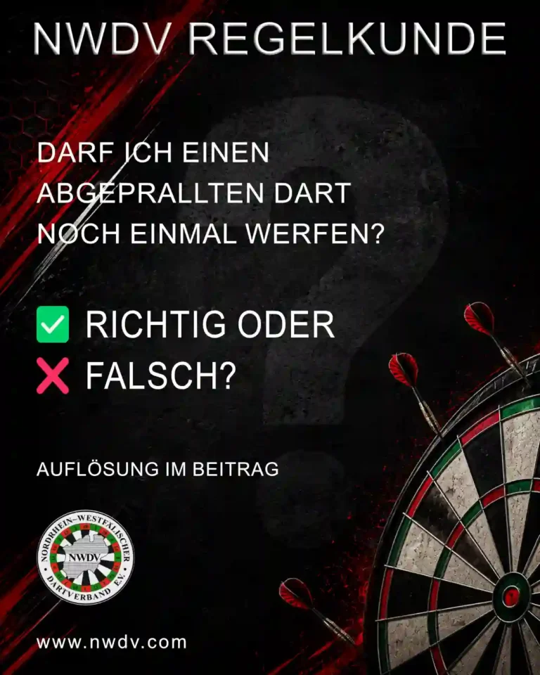 Plakat Regelkunde - abgeprallter Dart