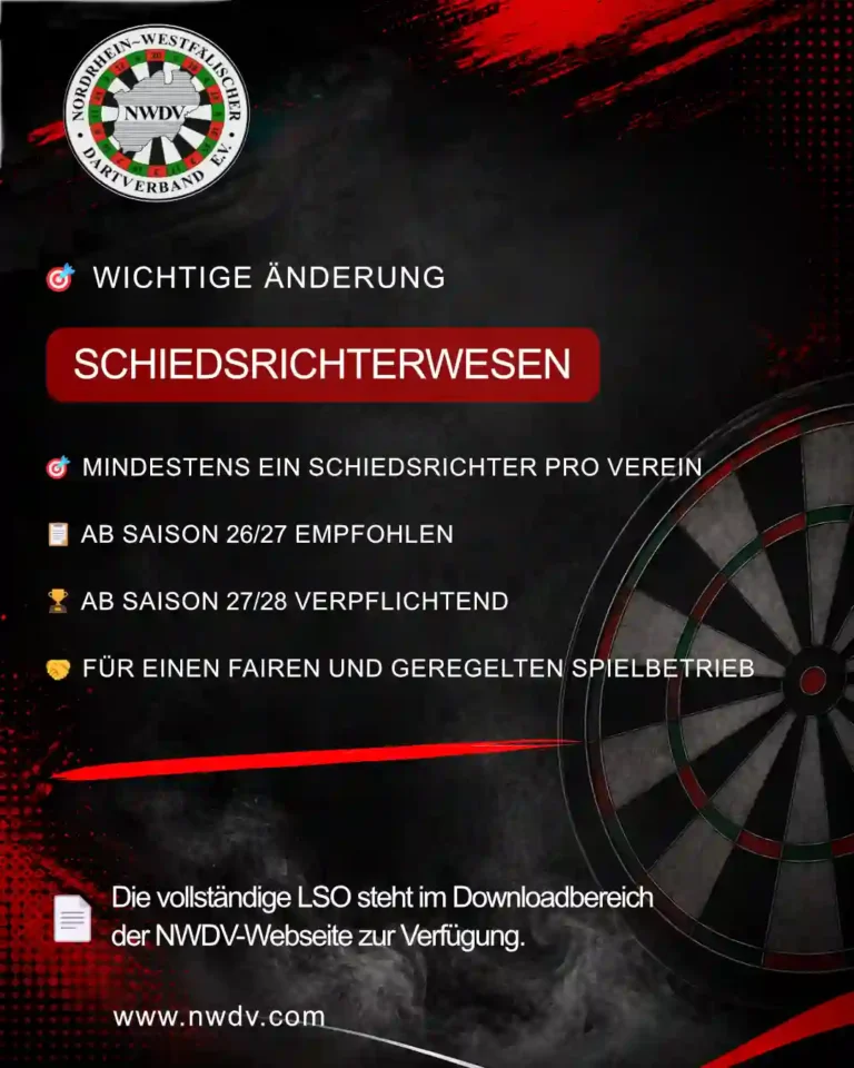 Plakat zu den Änderungen der LSO - Schiedsrichterwesen