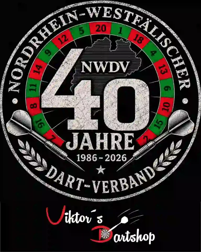Plakat zum Ligaabschluss - Viktors Dartshop ist dabei