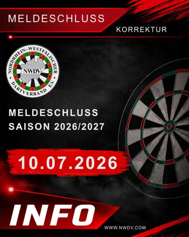 Plakat zum Meldeschluss - Saison 26/27