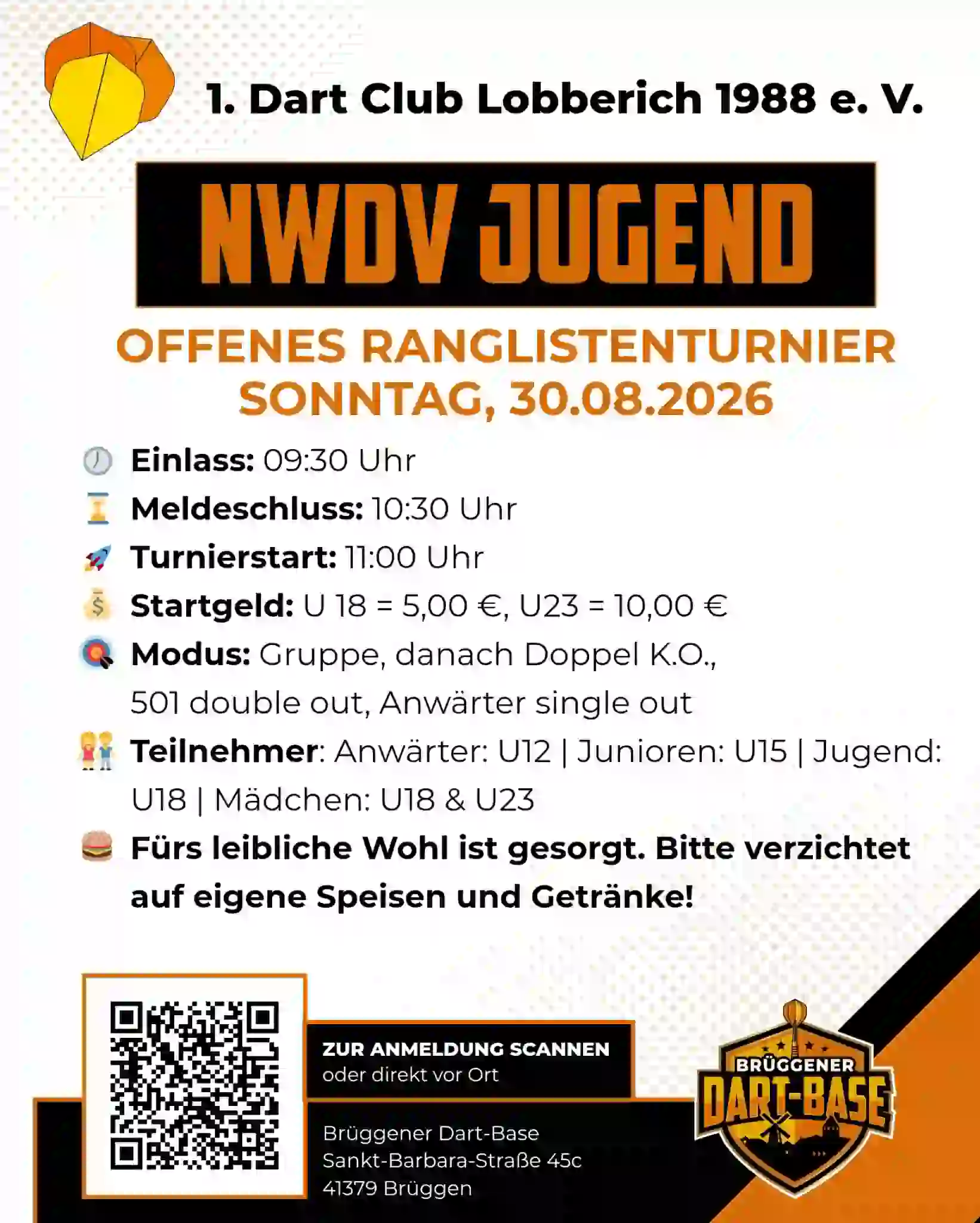 Plakat zur Turnierausschreibung - 1. Jugend Ranglistenturnier 26/27