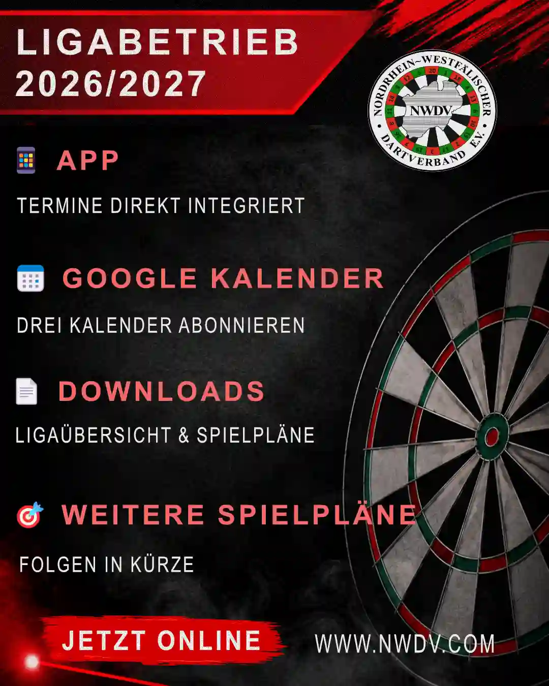 Plakat zum Ligabetrieb 2026/2027