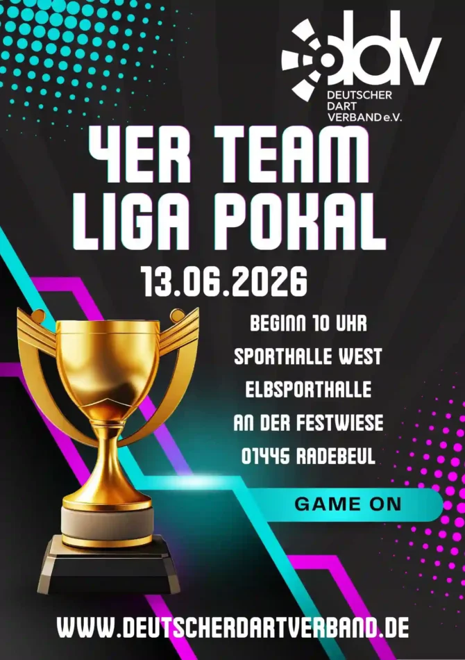 Plakat zum 4er Team Pokal des DDV 2026