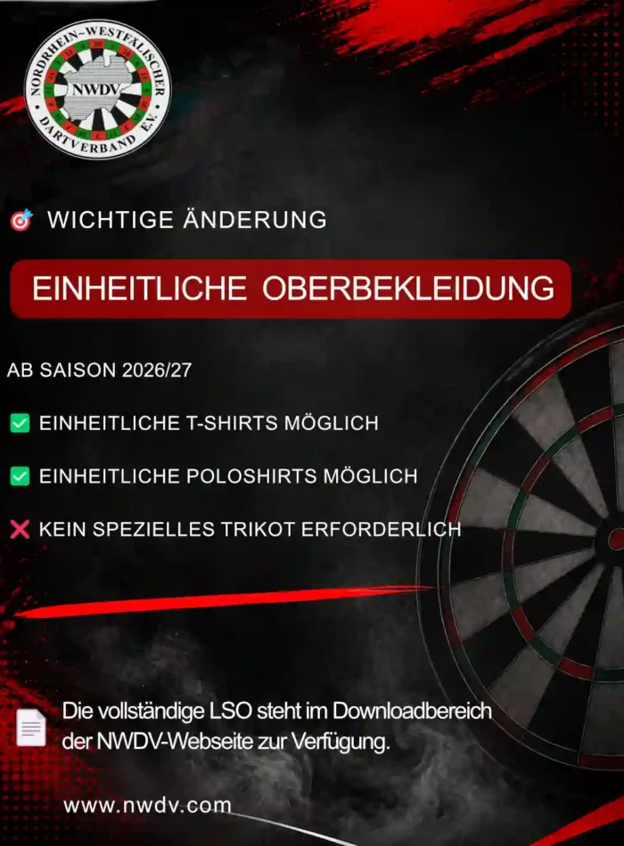 Plakat zur Änderung der LSO - einheitliche Oberbekleidung
