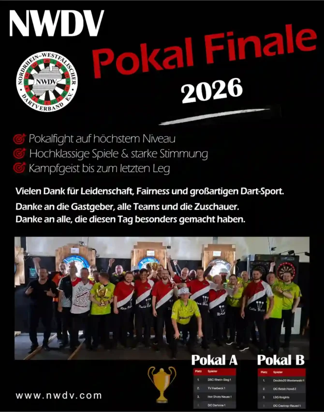 Siegerplakat zum Pokalfinale der Saison 25/26