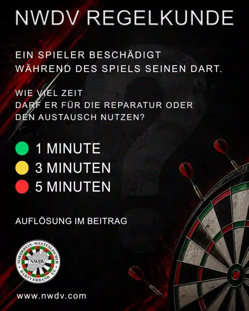 Plakat Regelkunde - Austausch beschädigter Dart