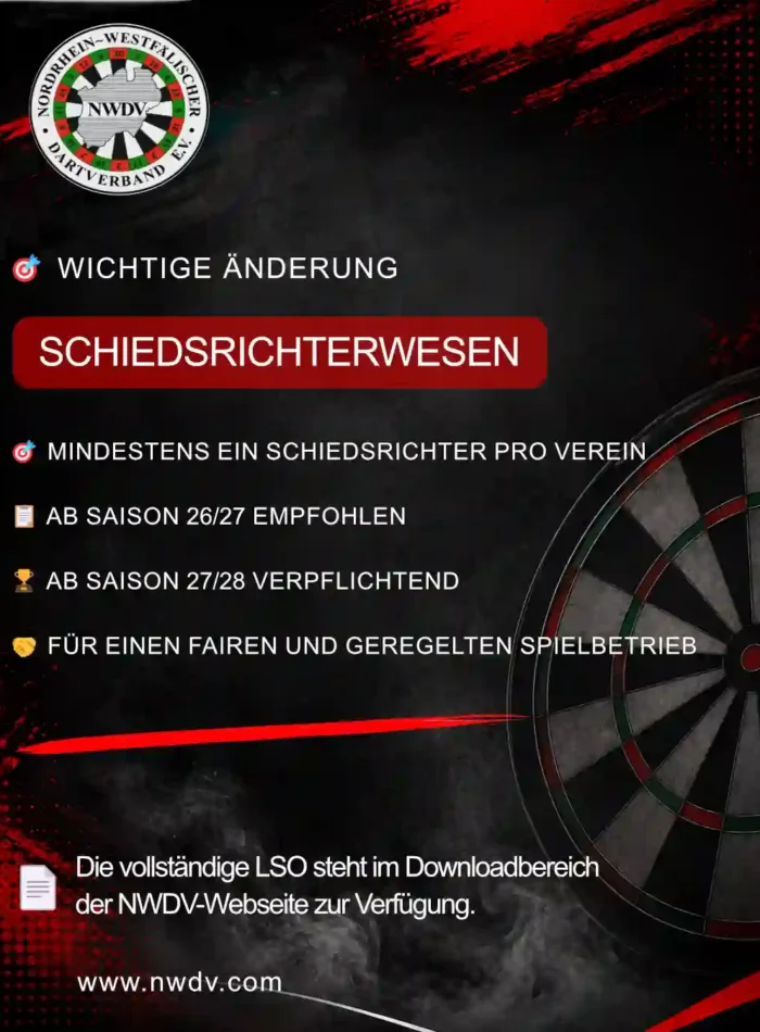 Plakat zu den Änderungen der LSO - Schiedsrichterwesen