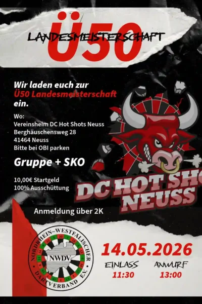 Plakat zur Ausschreibung Ü50 Landesmeisterschaft 2026
