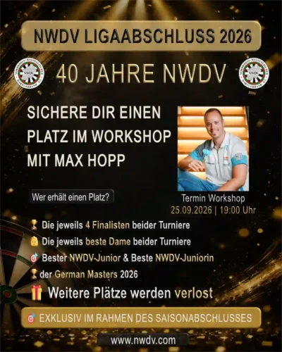 Plakat zum Ligaabschluss 2026 - Workshop mit Max Hopp